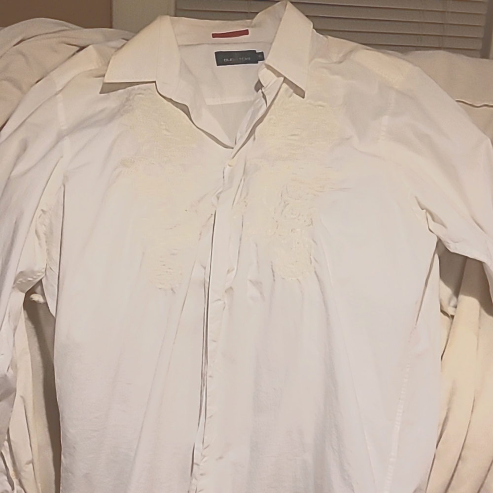 Long sleeve embroidery dress shirt